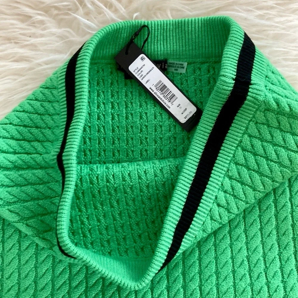 Alice + Olivia Ingrid Wool-Blend Cable Knit Skirt - Picture 5 of 15